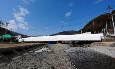 岩手県管理の釜石市内七の橋でAIラップ工法が東北地方初採用
