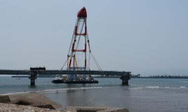 鹿児島港臨港道路(鴨池中央港区線)上部工が進捗